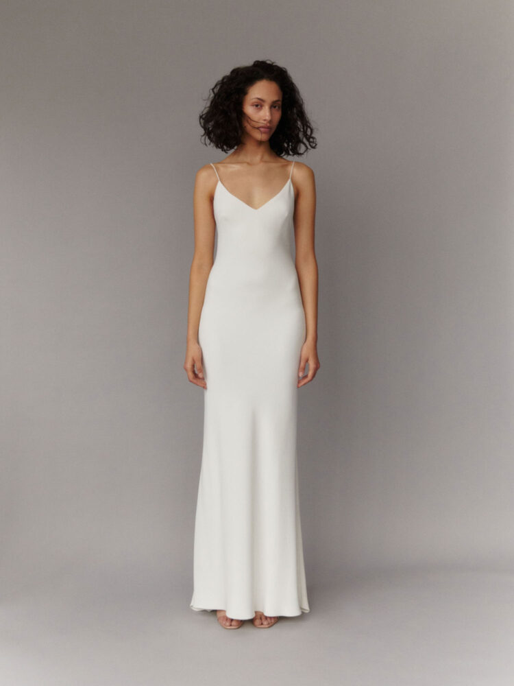 Vionne 2023 cowl back wedding dress in crepe